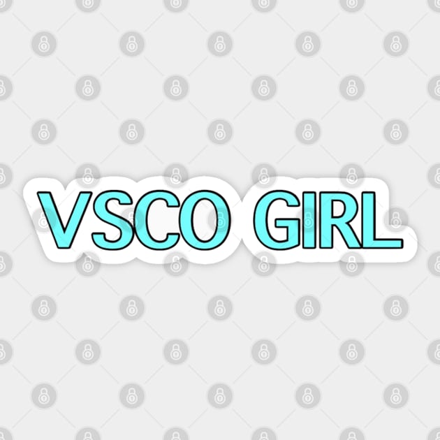VSCO GIRL (blue) Sticker by Biscuit25